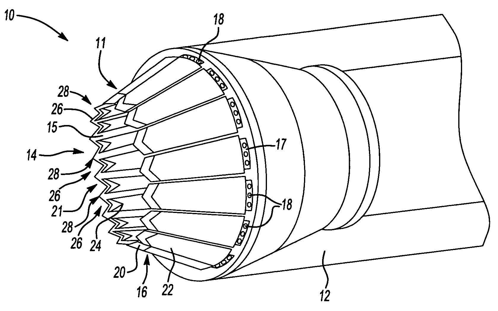 Reduced radar cross section exhaust nozzle assembly