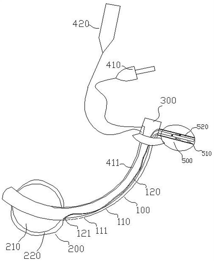 Oxygen connecting pipe for tracheotomy cannula