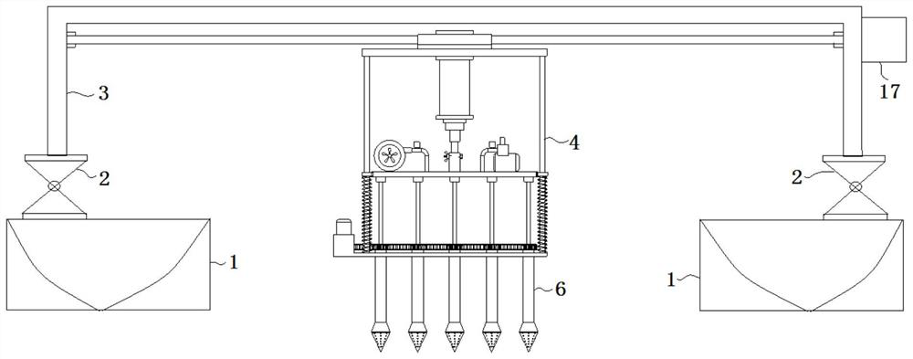 A sewage suction device for cleaning river sludge and a sewage suction treatment method for river sludge