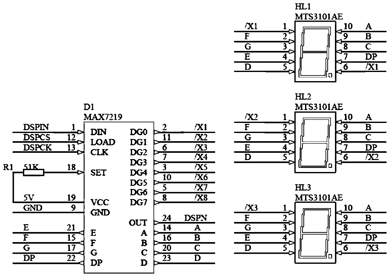 Control method for controlling bipolar LED lamps by using max7219