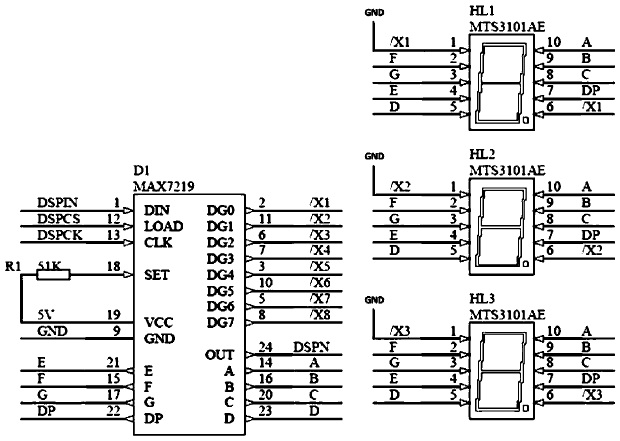 Control method for controlling bipolar LED lamps by using max7219