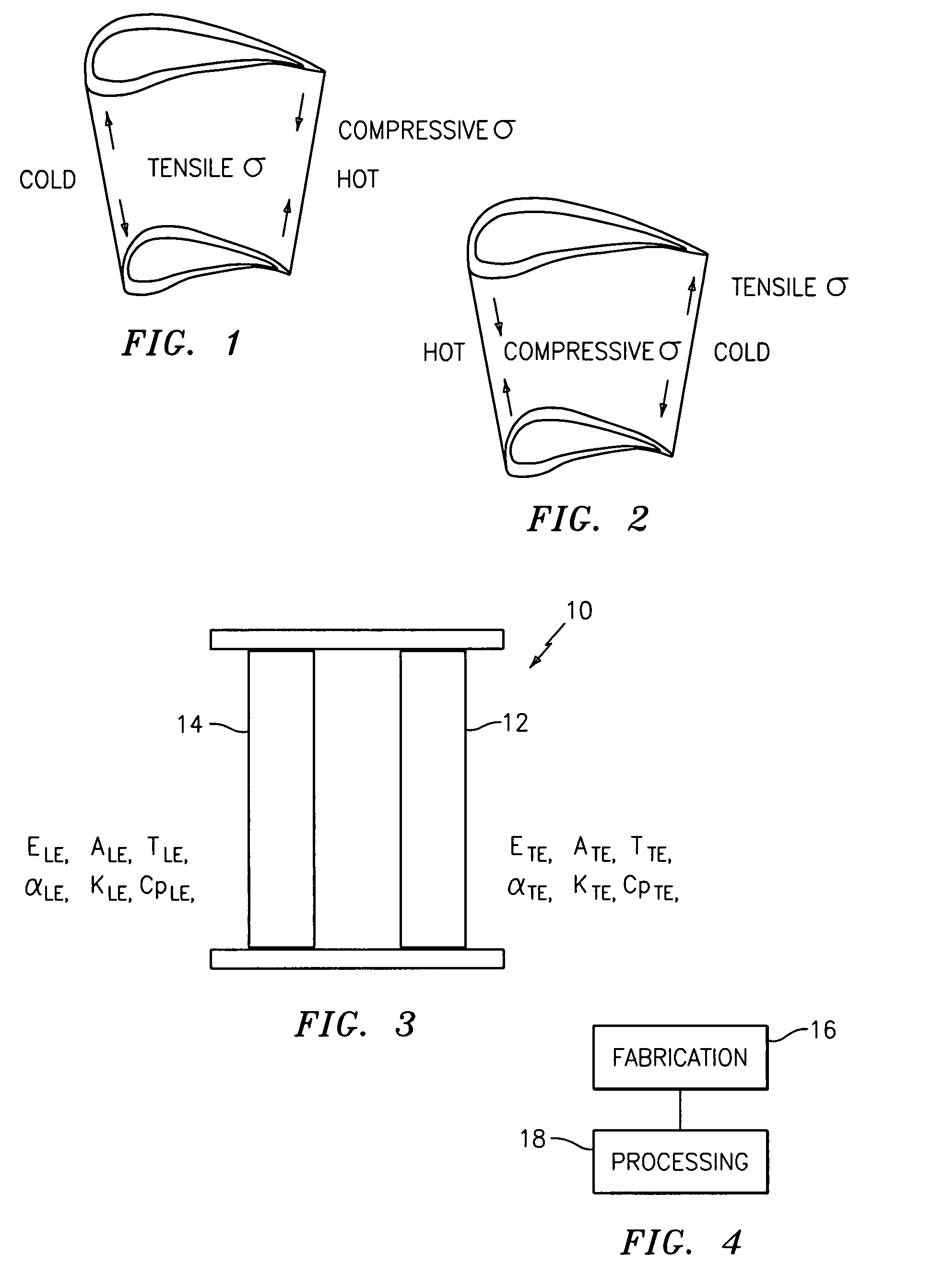 Low transient thermal stress turbine engine components