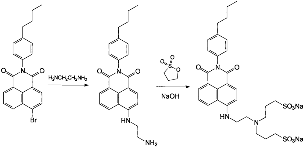 A kind of polymerization method of naphthalimide fluorescent dye