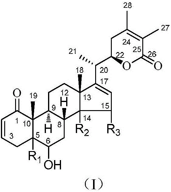 Withania somnifera lactide compound, method for extracting same and application of withania somnifera lactide compound
