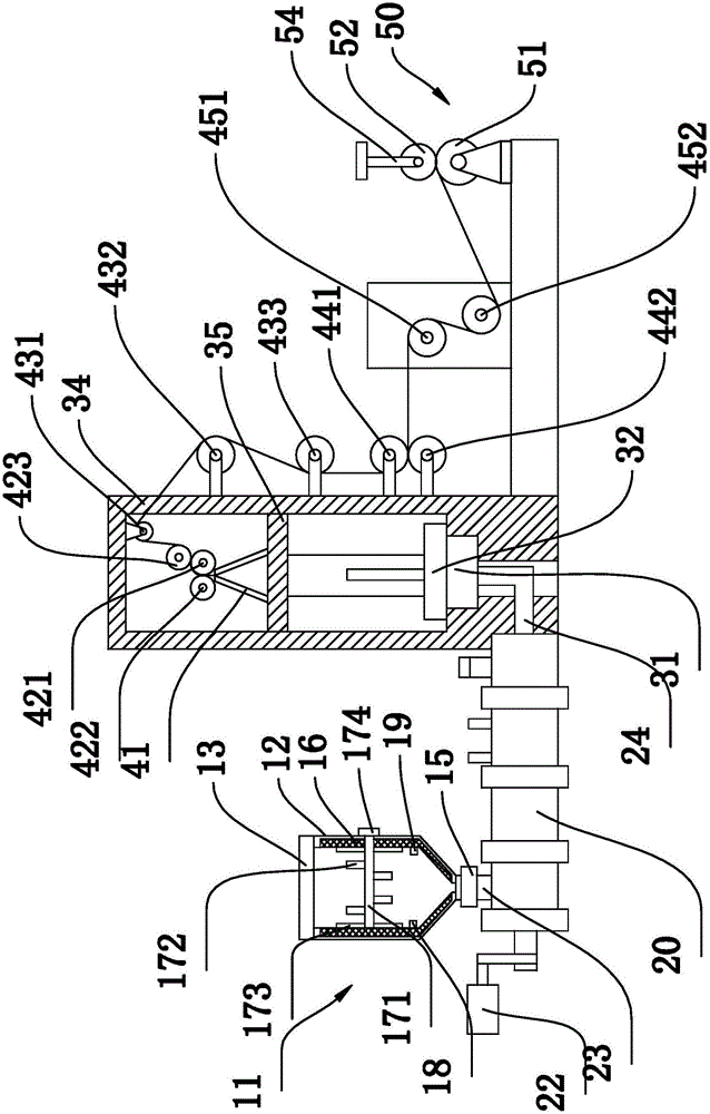 Film blowing machine provided with improved drawing mechanism