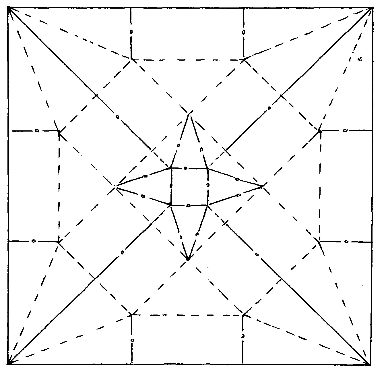Folding method for square box with crossed spacer layer