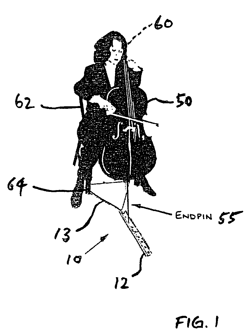 Restraint for endpin of a cello or other floor-resting stringed musical instruments