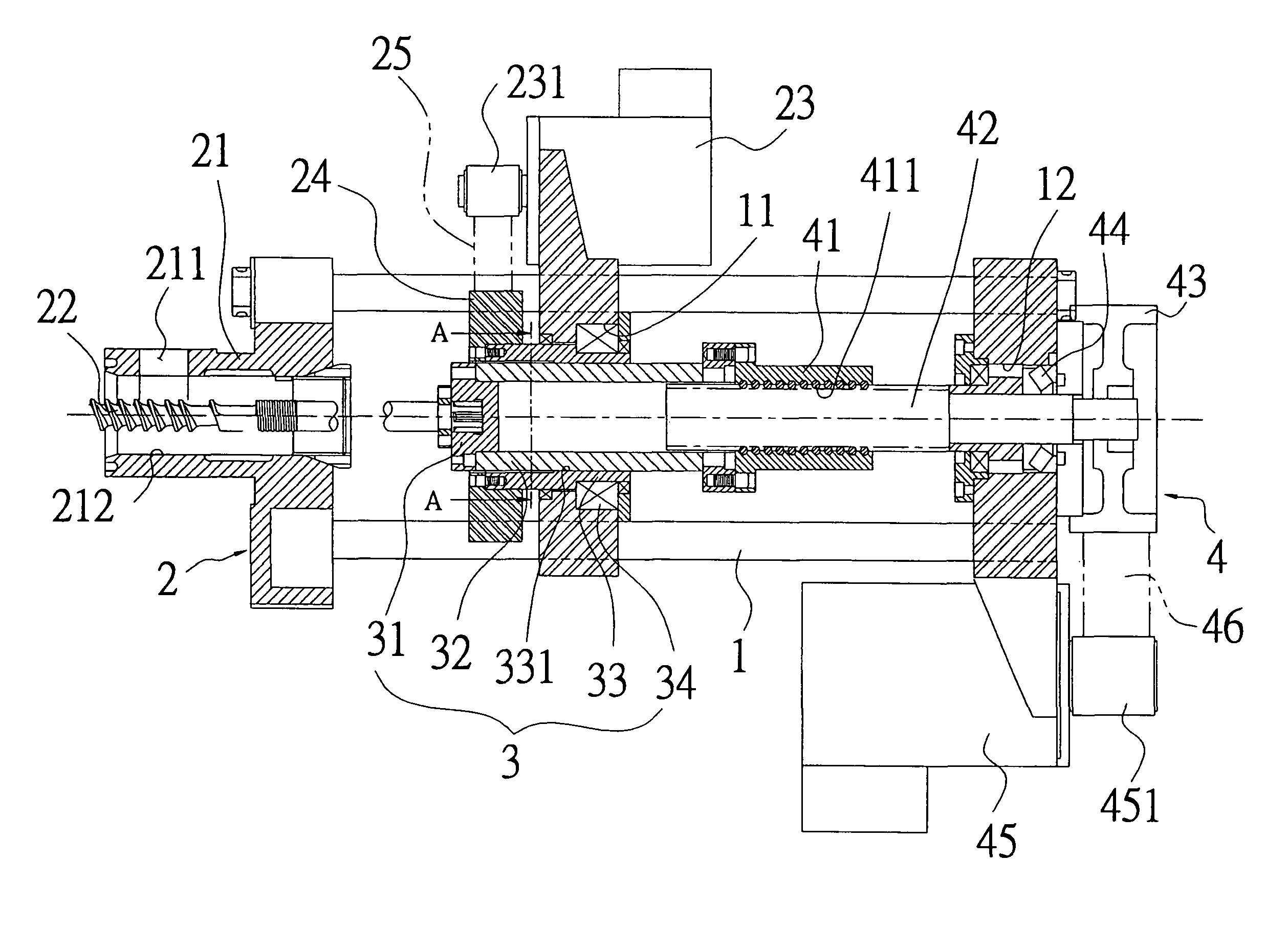 Injection drive apparatus for injection molding machine