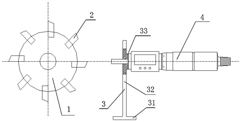 Tool setting device for rotary tool rest of numerically controlled lathe and method