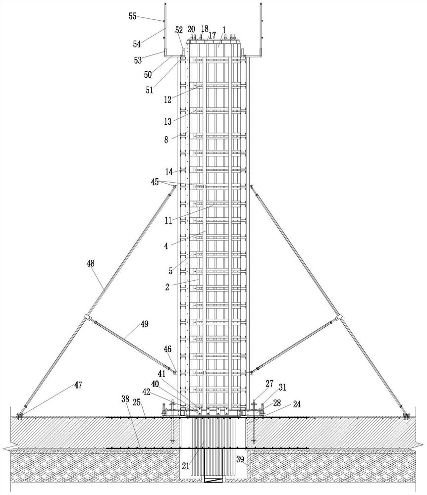 Construction method of a semi-fabricated cast-in-place concrete column