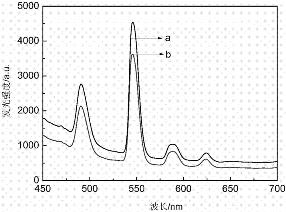 Preparation method of green-fluorescence-labeled terbium/strontium codoped hydroxyapatite nano particles with high luminous intensity