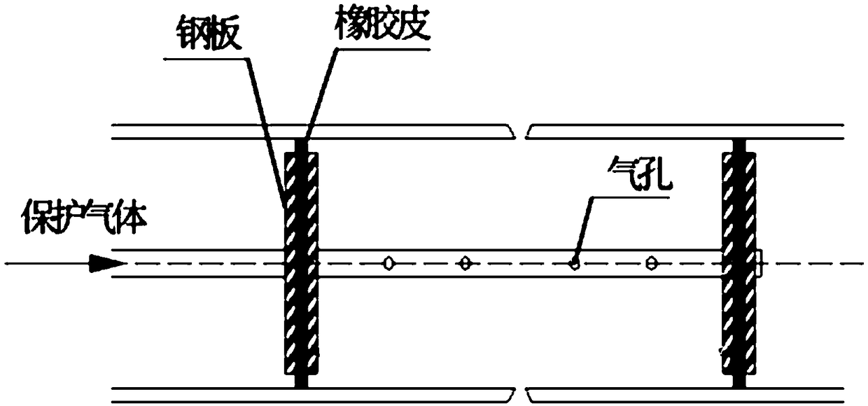 Welding construction method of mechanical composite pipes for petroleum and natural gas transportation