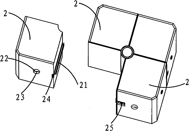 Freely combined diamond die with fixed bracket