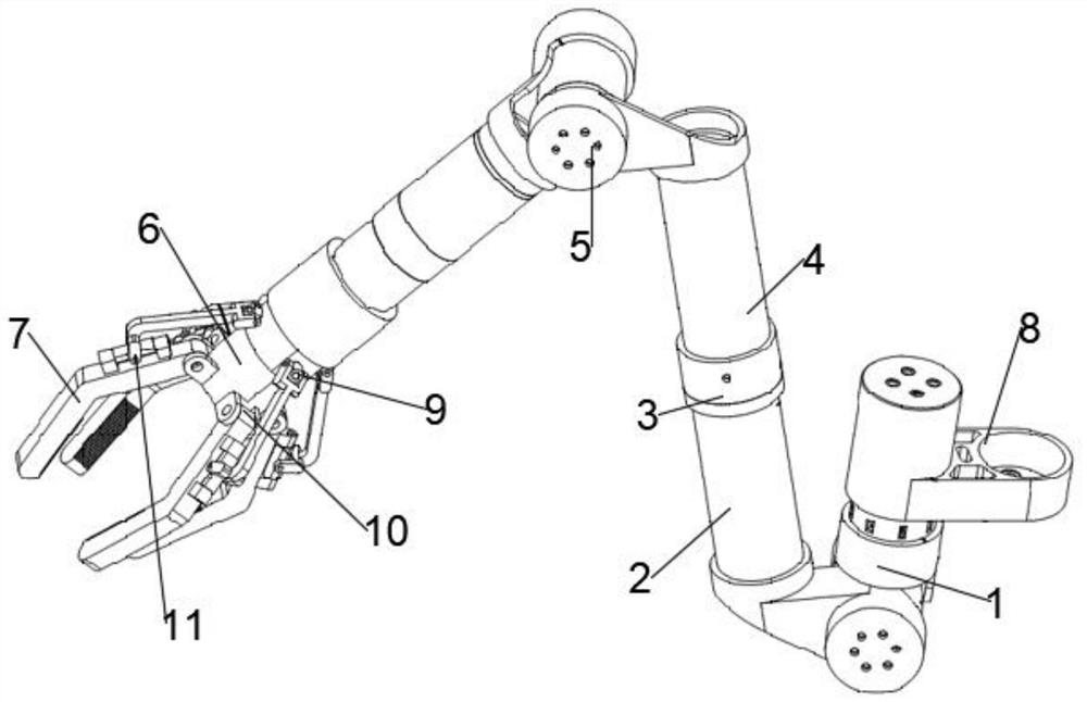 Underwater electric manipulator with open structure