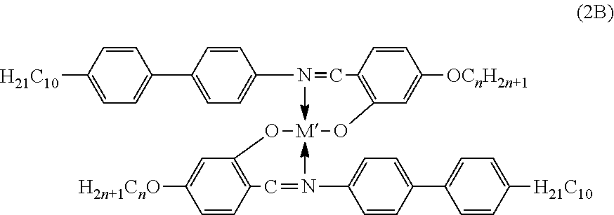 Metal organic liquid crystal dyes