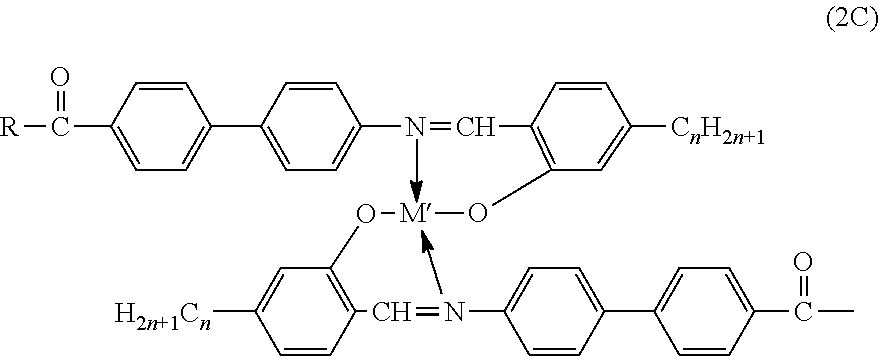 Metal organic liquid crystal dyes