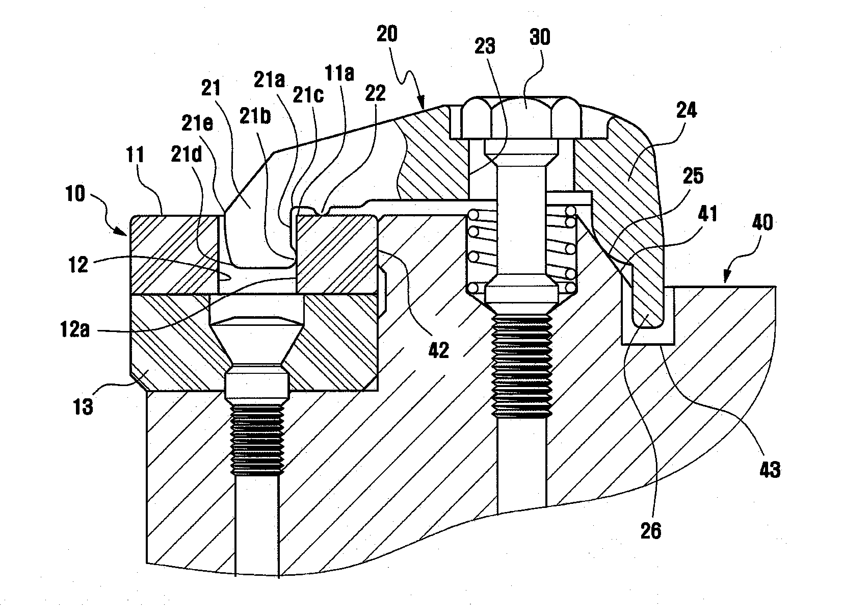 Clamping device for a cutting insert
