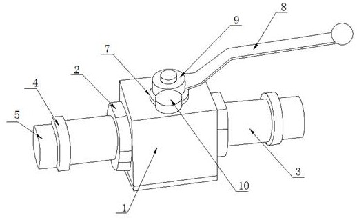 A self-positioning self-aligning double hydraulic ball valve