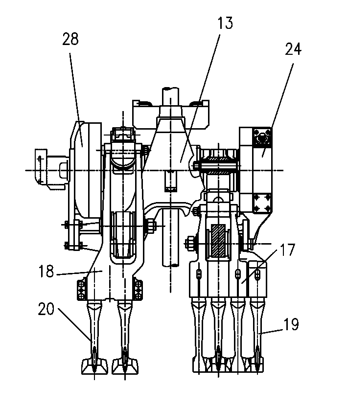 Double-sleeper tamping device