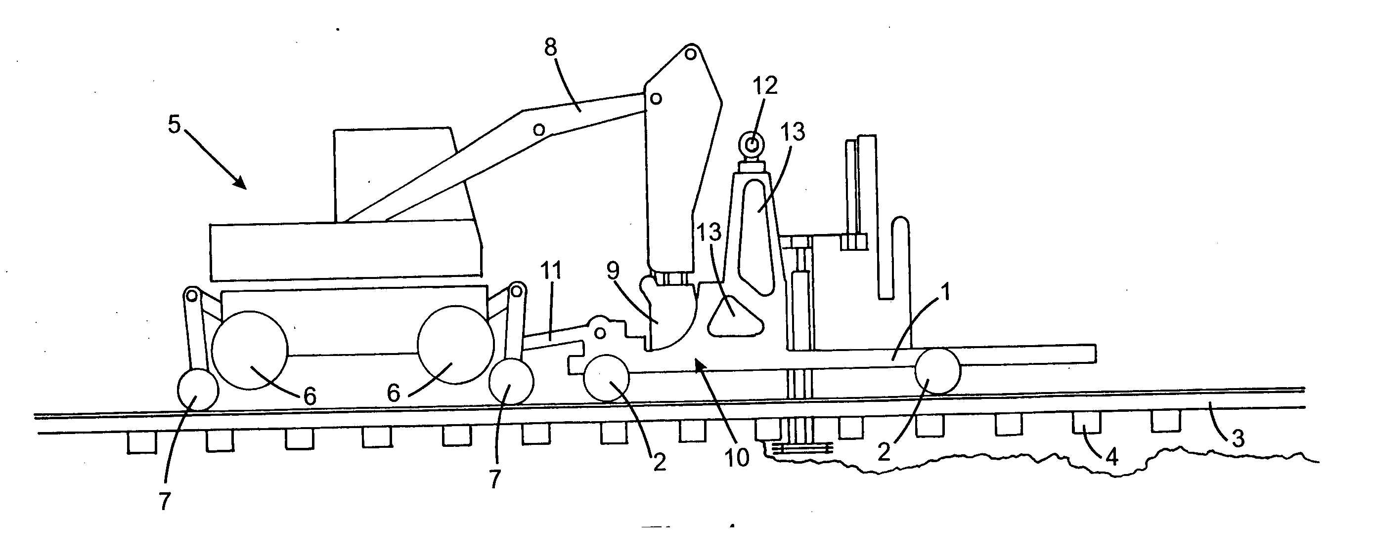 Railway ballast excavator having inclined portion