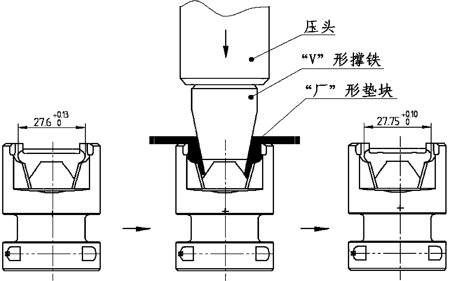 Steel heat treatment deformation treatment method