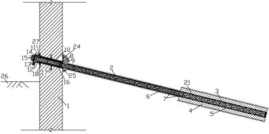Construction method of supporting bolts for deep foundation pit under high pressure