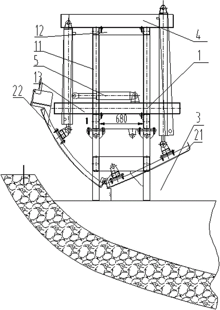 Hydraulic tunnel inverted arch operation trolley and inverted arch construction method