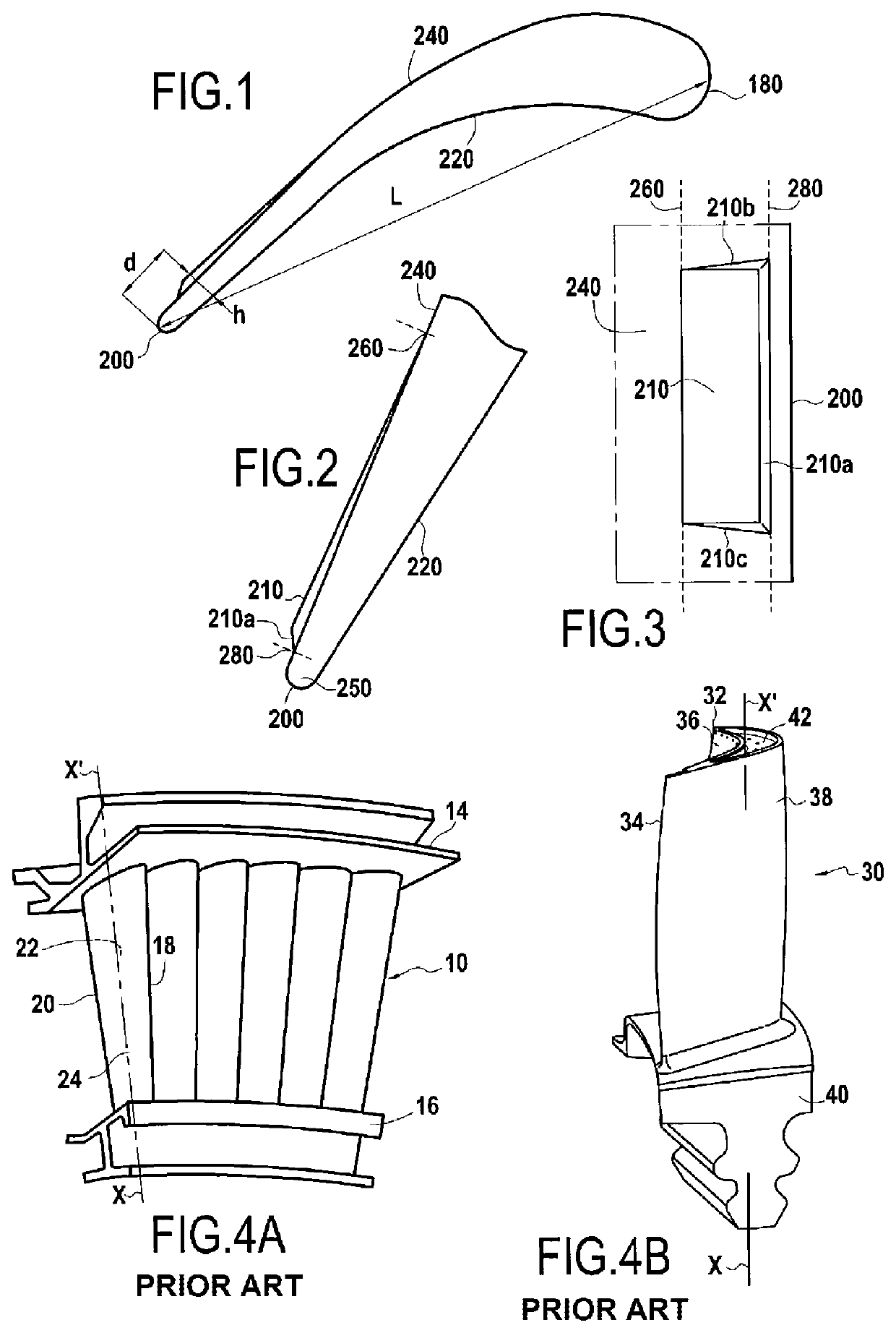 Rough cast blading with modified trailing edge geometry