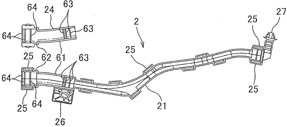 Electric wire routing structure