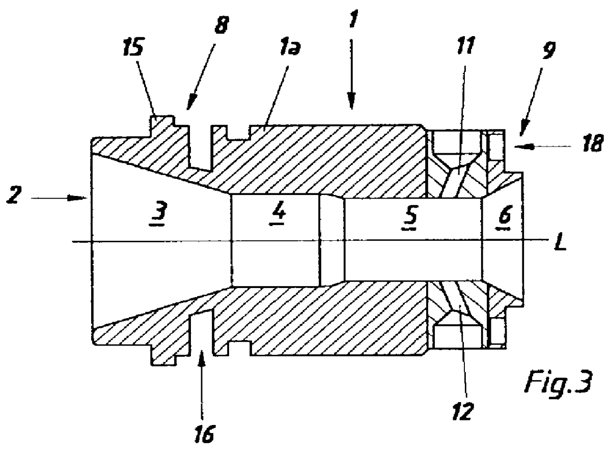 Nozzle for use in a torch head of a plasma torch apparatus