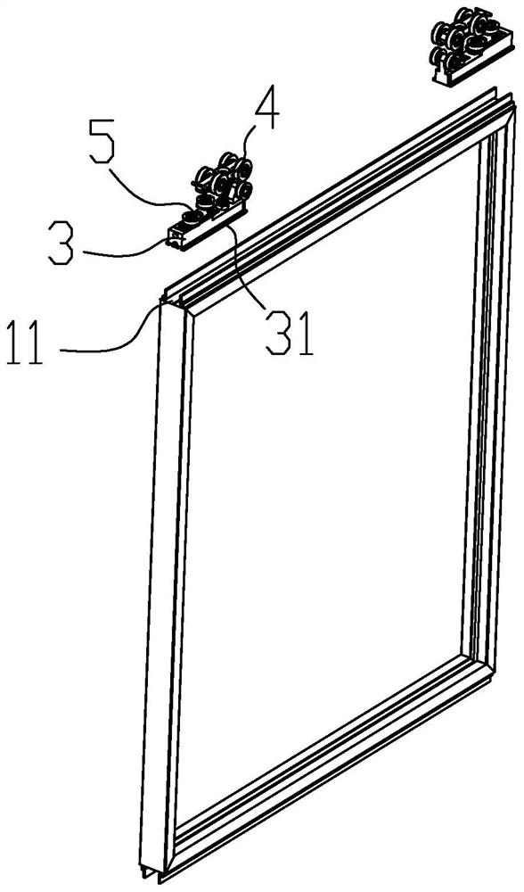 Anti-swing balance structure of sliding door