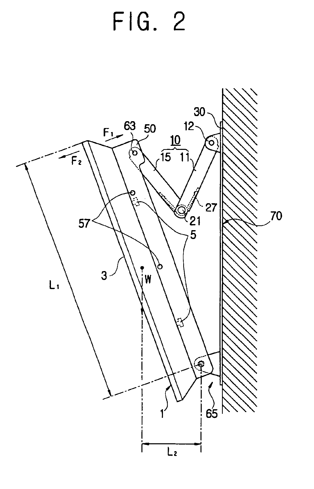 Display apparatus having a structure for wall mounting