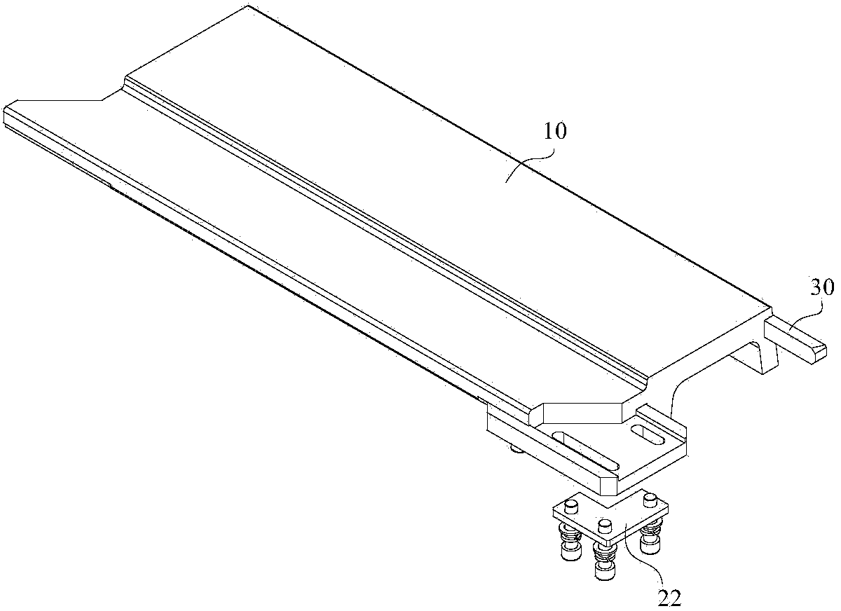 F rail connector structure of medium-and-low-speed magnetic suspension system rail