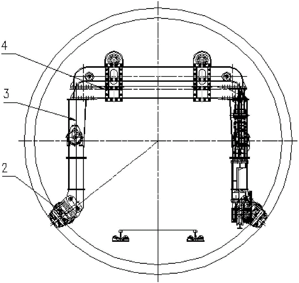 Rail-mounted and wheel-mounted combined type tunnel track-laying crane and construction method thereof