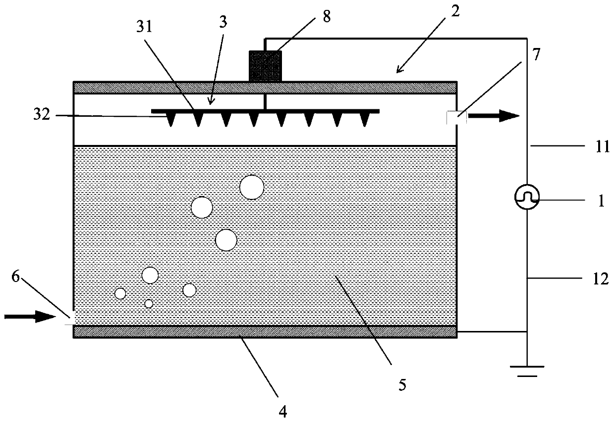 Plasma liquid phase treatment device and method for fly ash