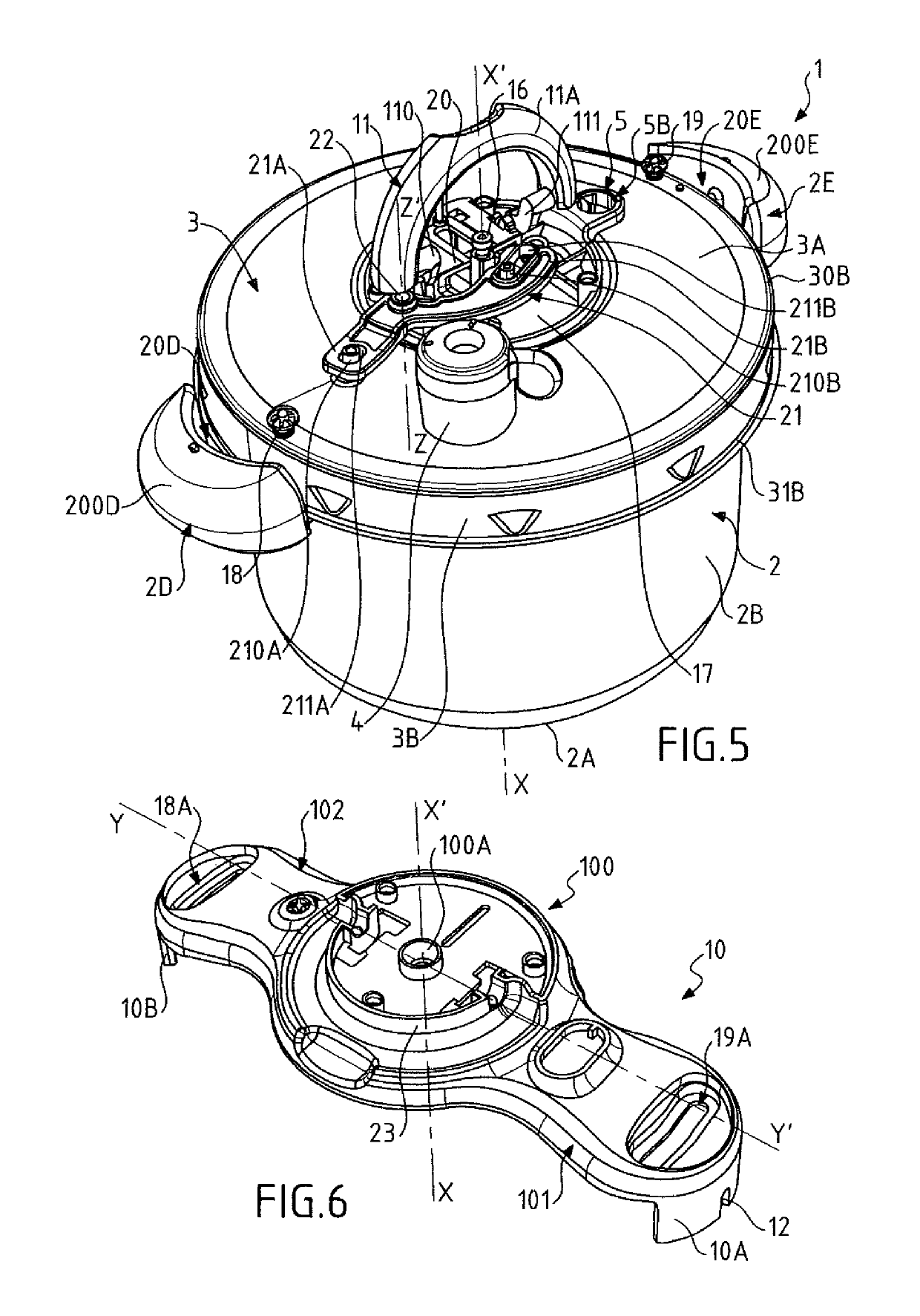 Bayonet-fitting pressure cooker provided with a vessel handle