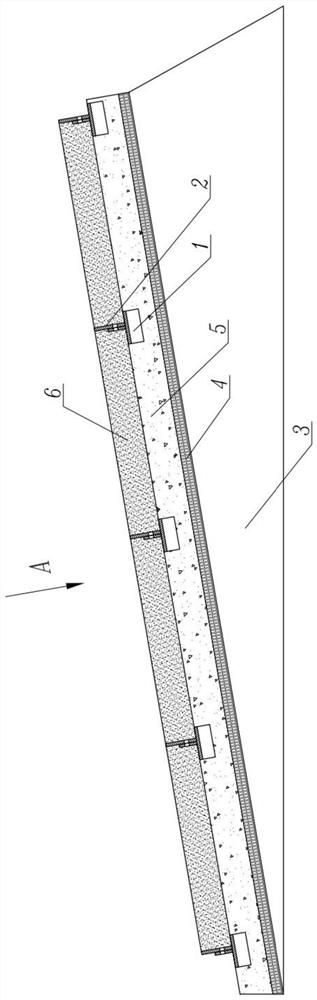 Fixing structure and method for pitched roof planting soil