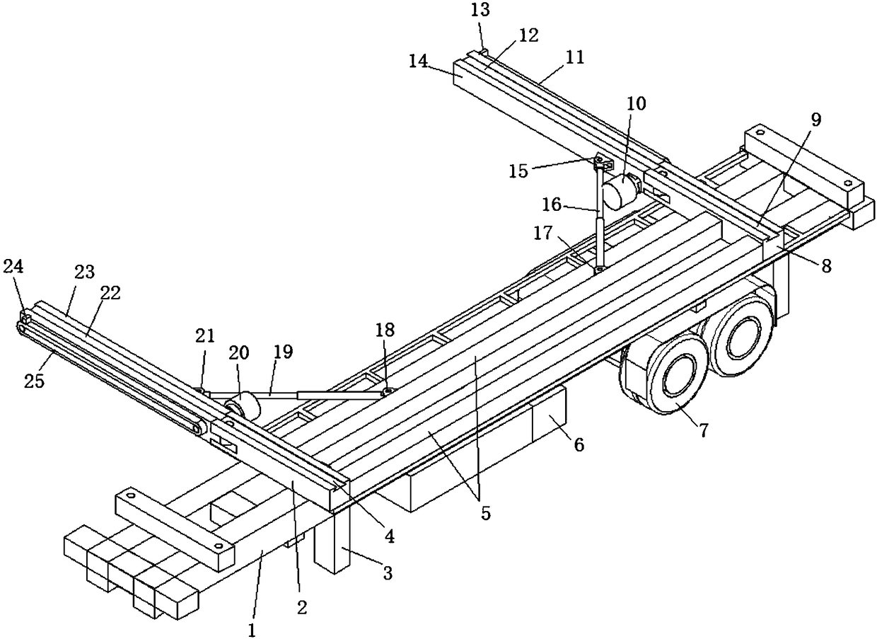 Intelligent fast horizontal moving and turning-connection loading and unloading vehicle for container