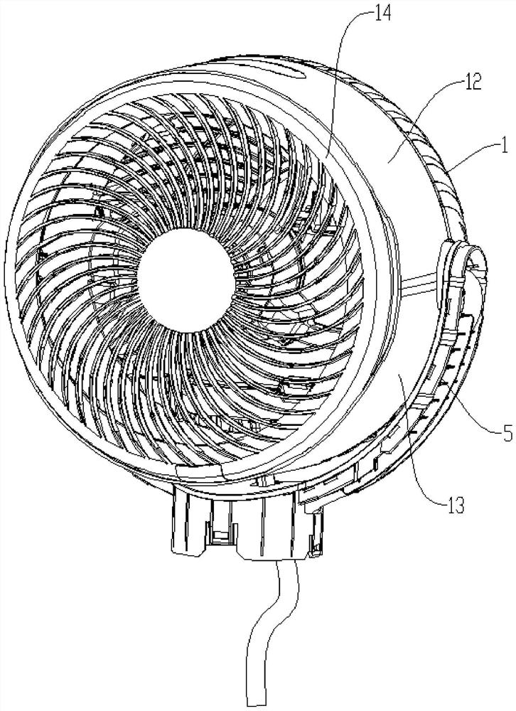 Fan head and cooling fan