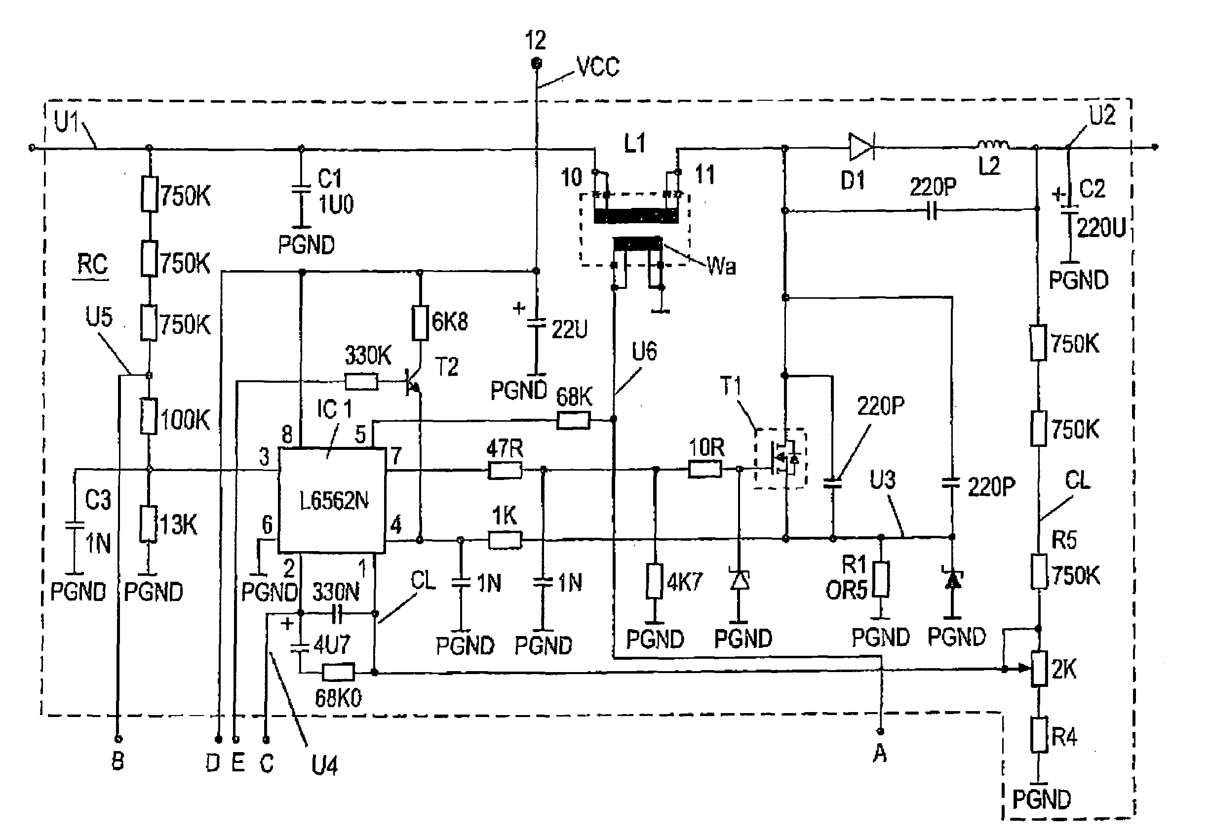 Over-voltage protection circuit for a switched mode power supply