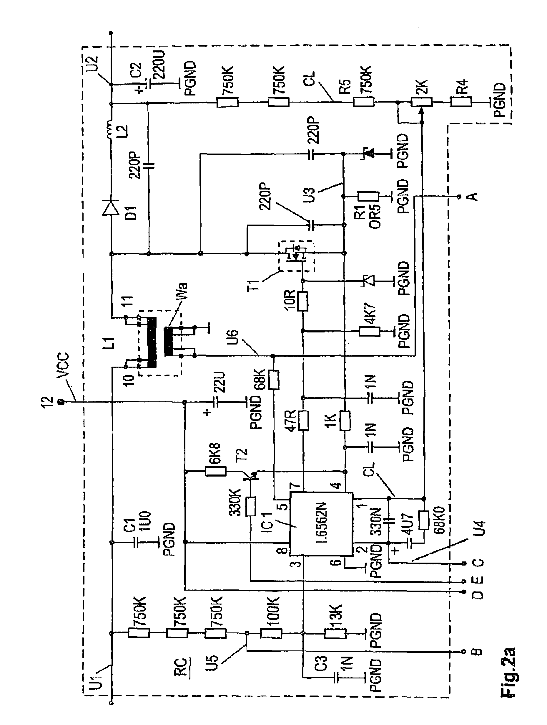 Over-voltage protection circuit for a switched mode power supply