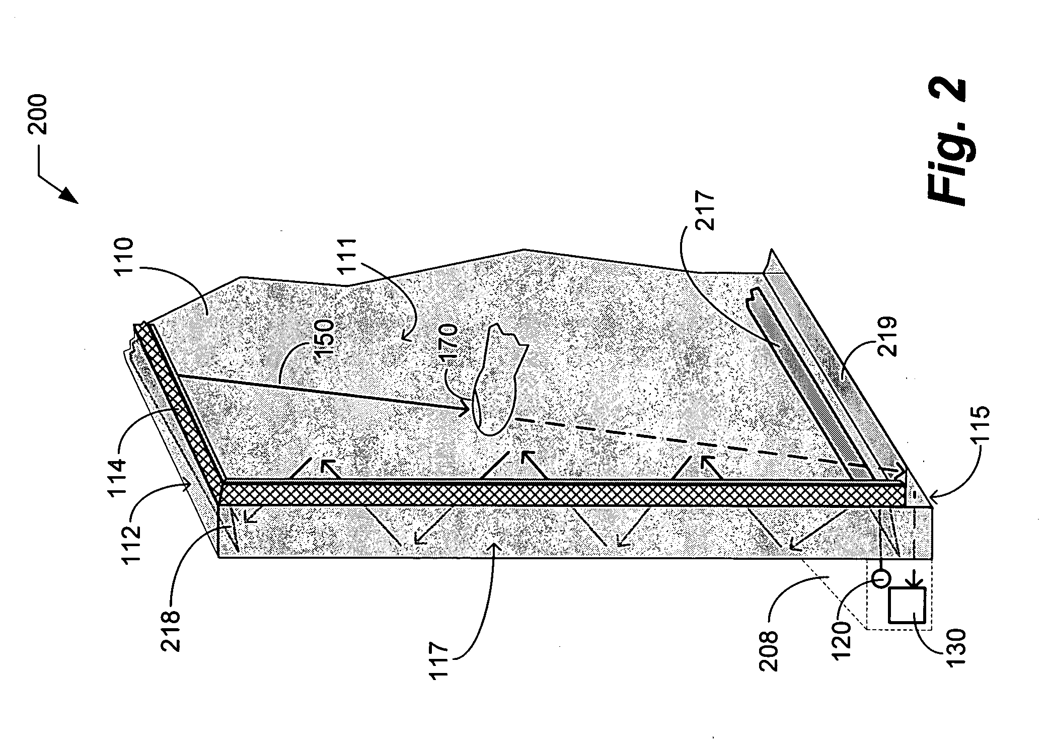 Touch panel display system with illumination and detection provided from a single edge