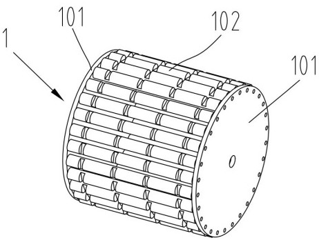 Rotating disc type bar-shaped food slitting device