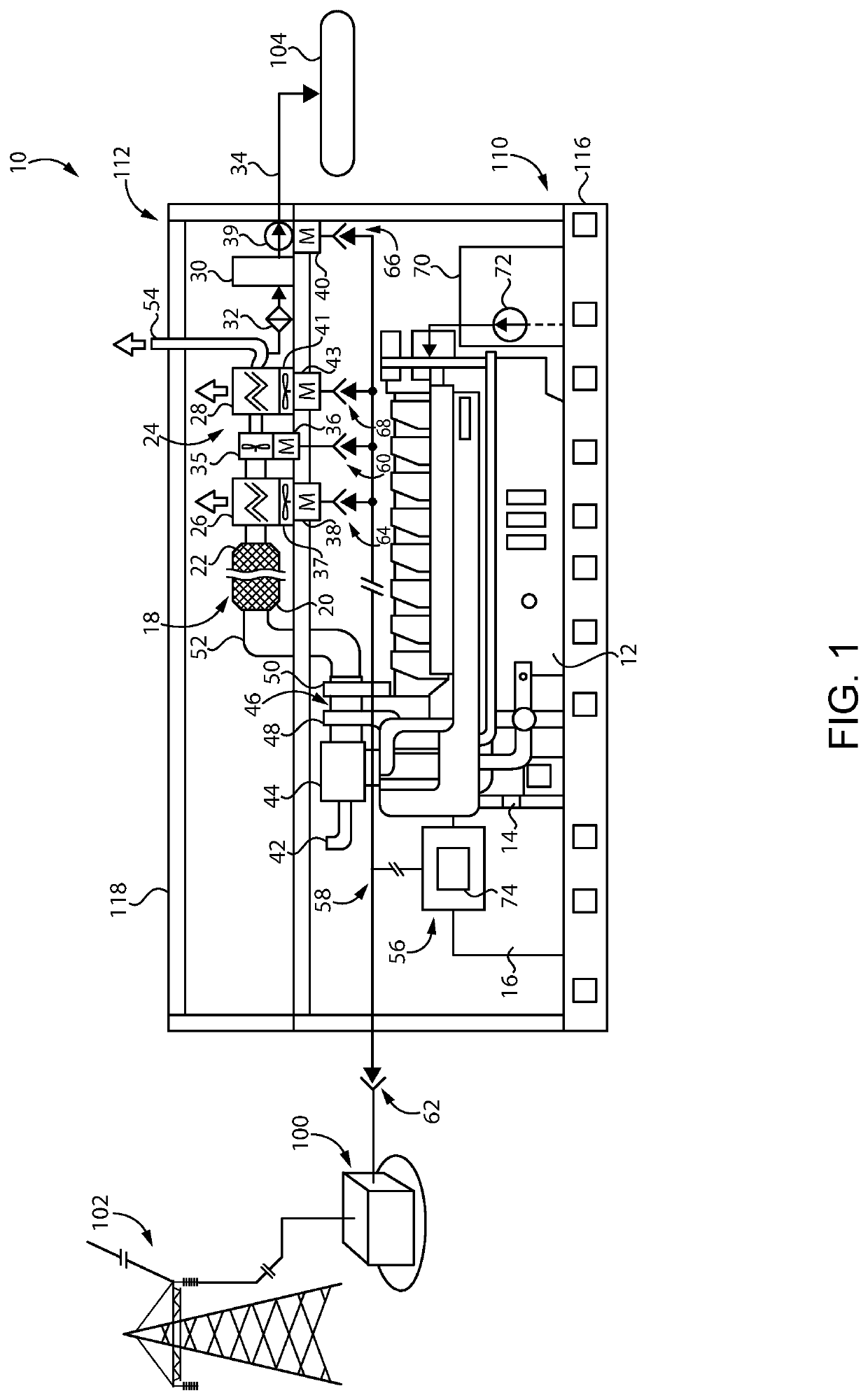 Machine system for co-production of electrical power and water and method of operating same