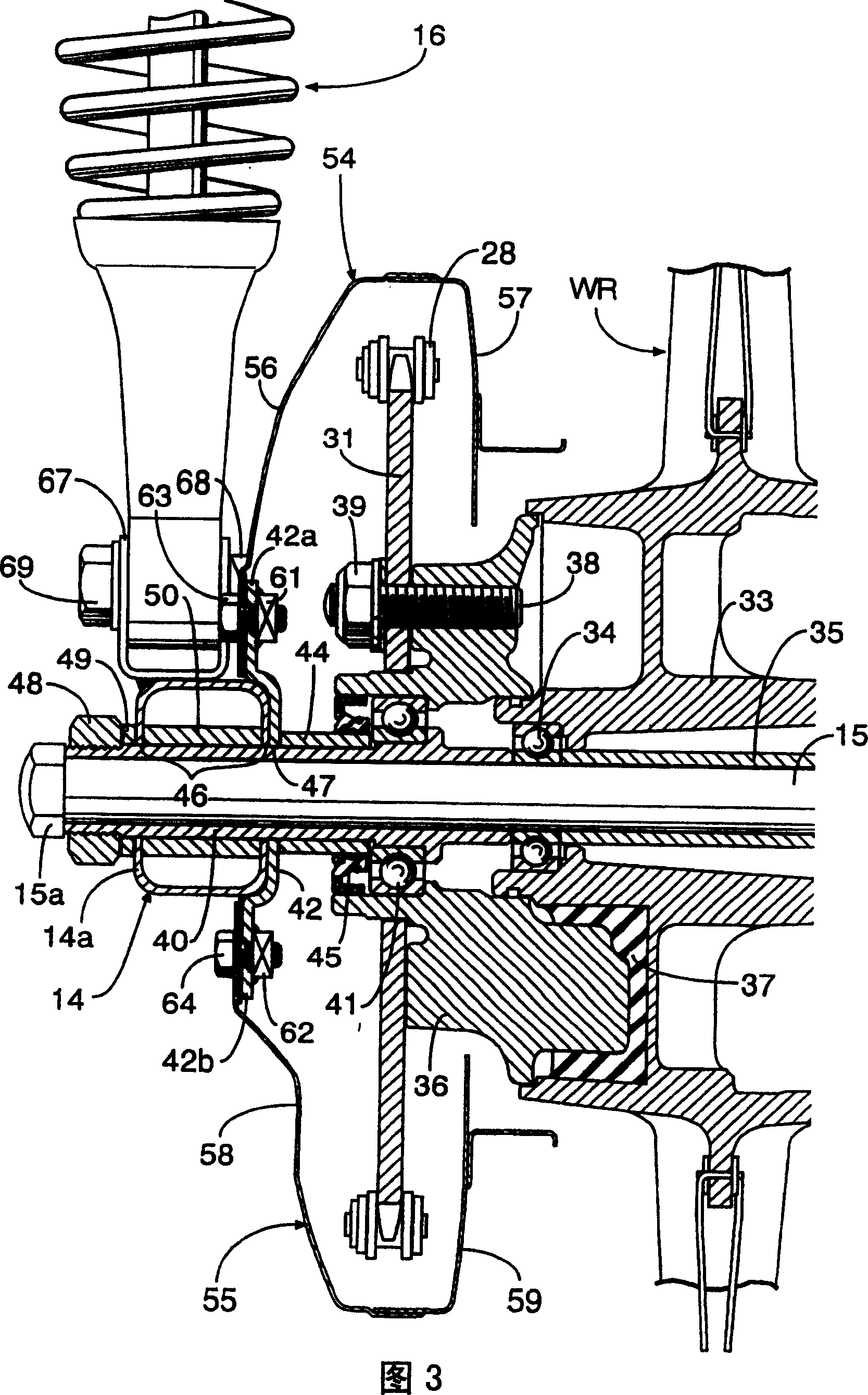 Chain case structure of motorcycle