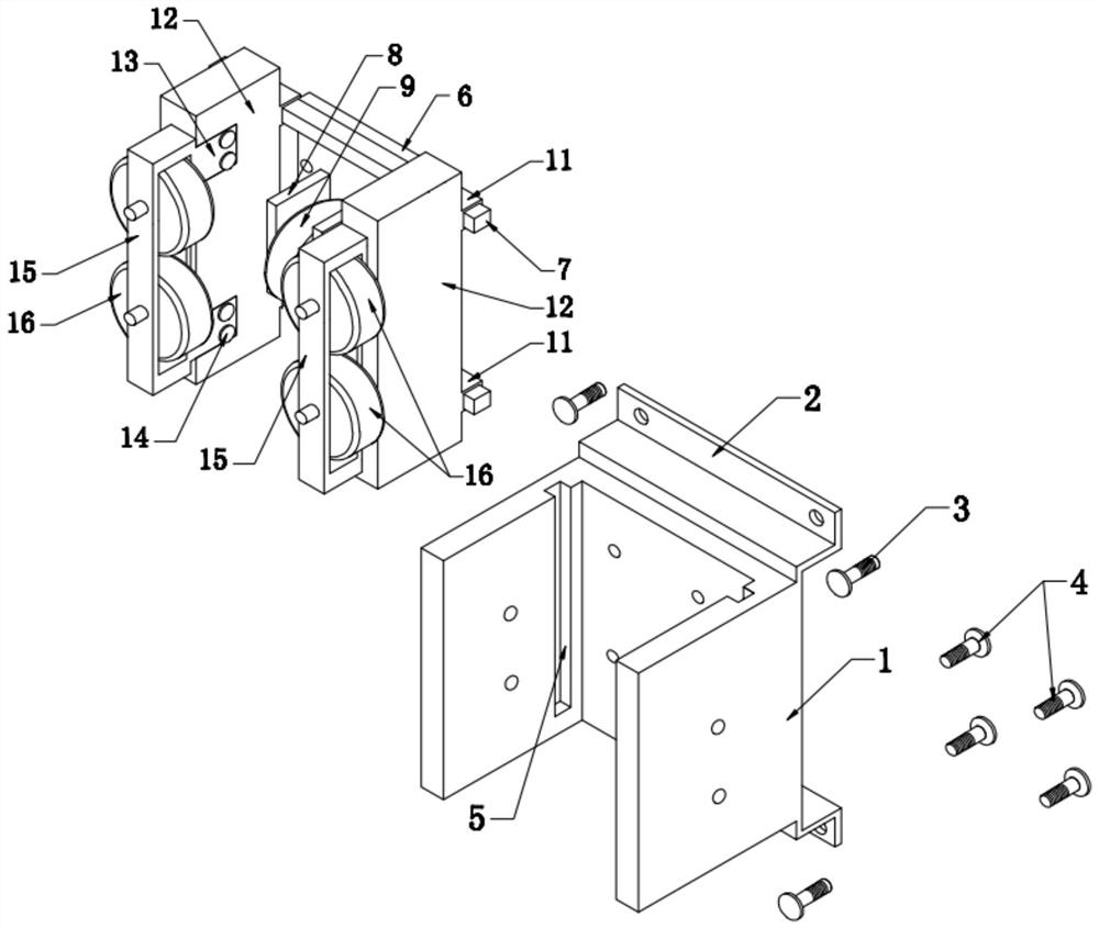 Elevator integrated roller guide shoe bracket and installation method thereof