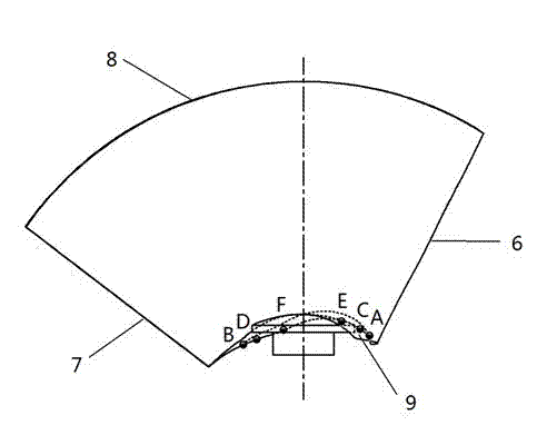 Axial-flow type water turbine inner skirt blade rotary wheel