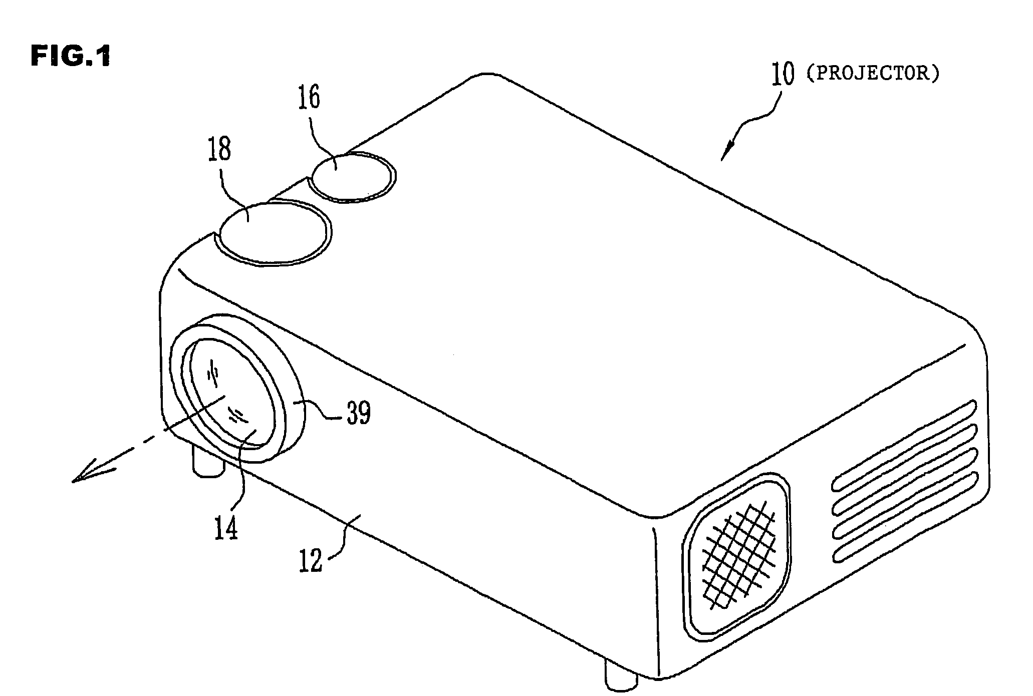 Projection image display apparatus