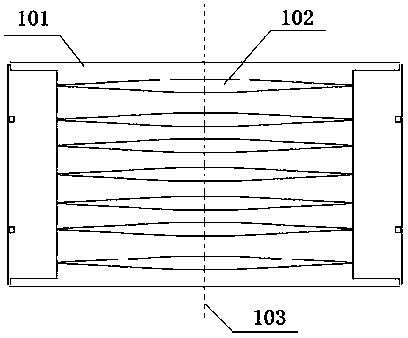 Backboard applied to bendable display device and curved-surface television
