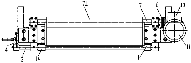 An ink fountain part of a nine-wheel two-color machine